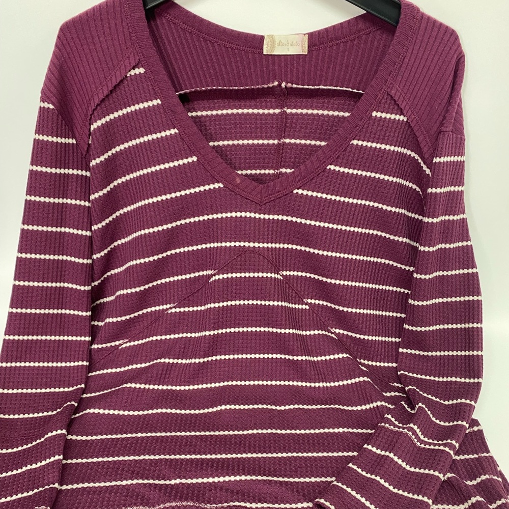 Altar’d State Striped waffle knit top